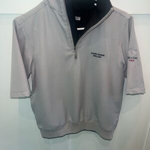 Lyle & Scott Gray Golf 1/4 zip short sleeve Adare Manor